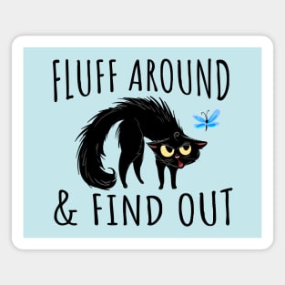 fluff around and find out funny cats lovers Magnet